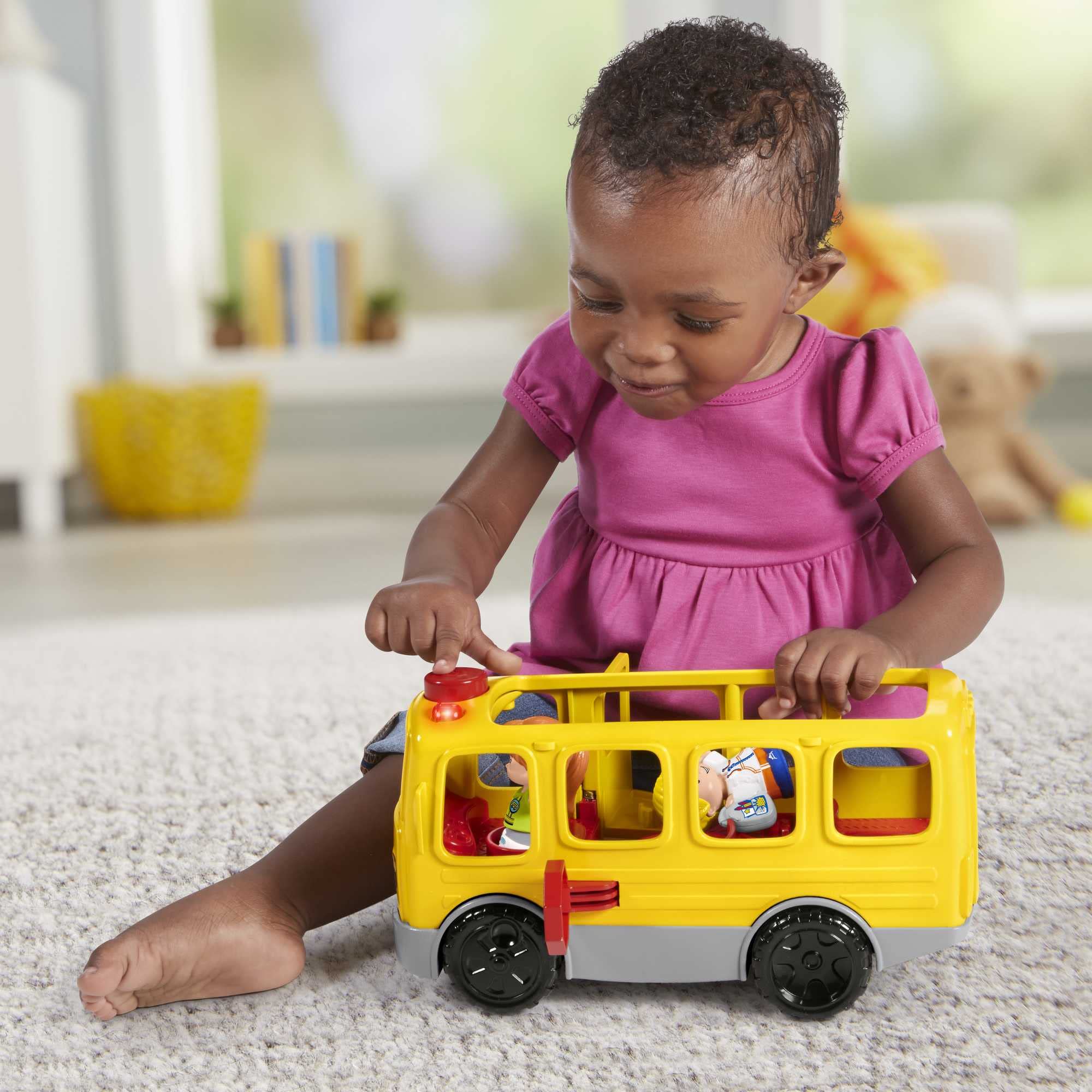 Fisher-Price Little People Sit with Me School Bus opening door for storytelling