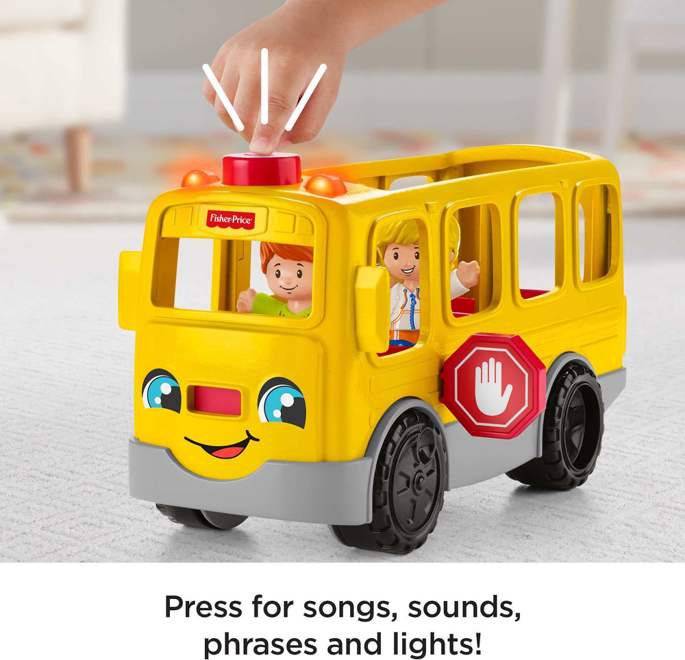 Fisher-Price Little People Sit with Me School Bus stop sign action encourages sharing