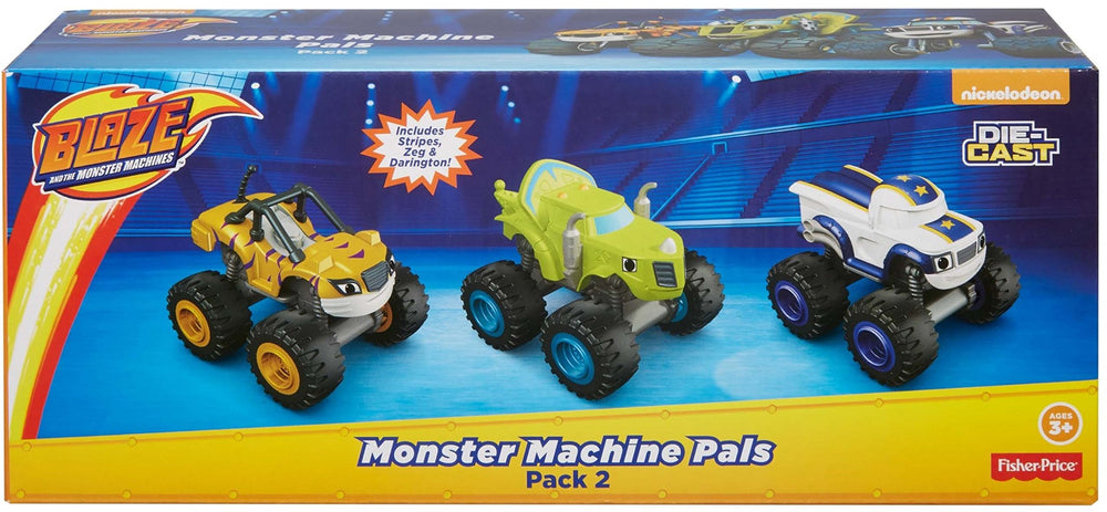 Fisher-Price Nickelodeon Blaze 3-Pack full-color box display for gifting