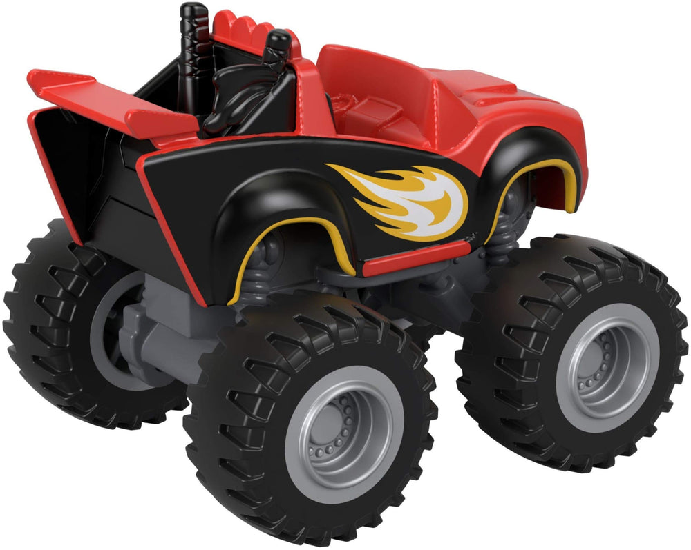 Fisher-Price Ninja Blaze thick tires support fast, stable racing.
