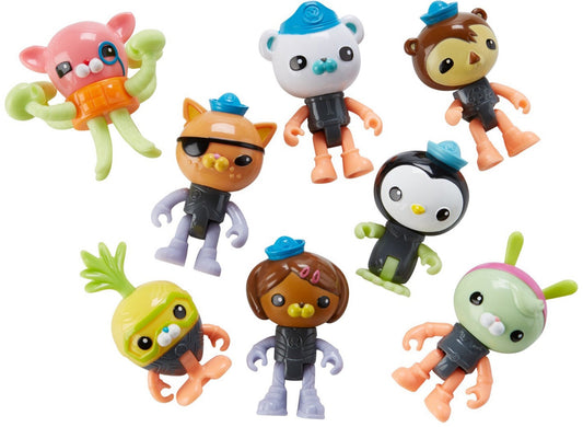 Fisher-Price Octonauts Shellington figure with orange glow-in-the-dark suit for nighttime play.