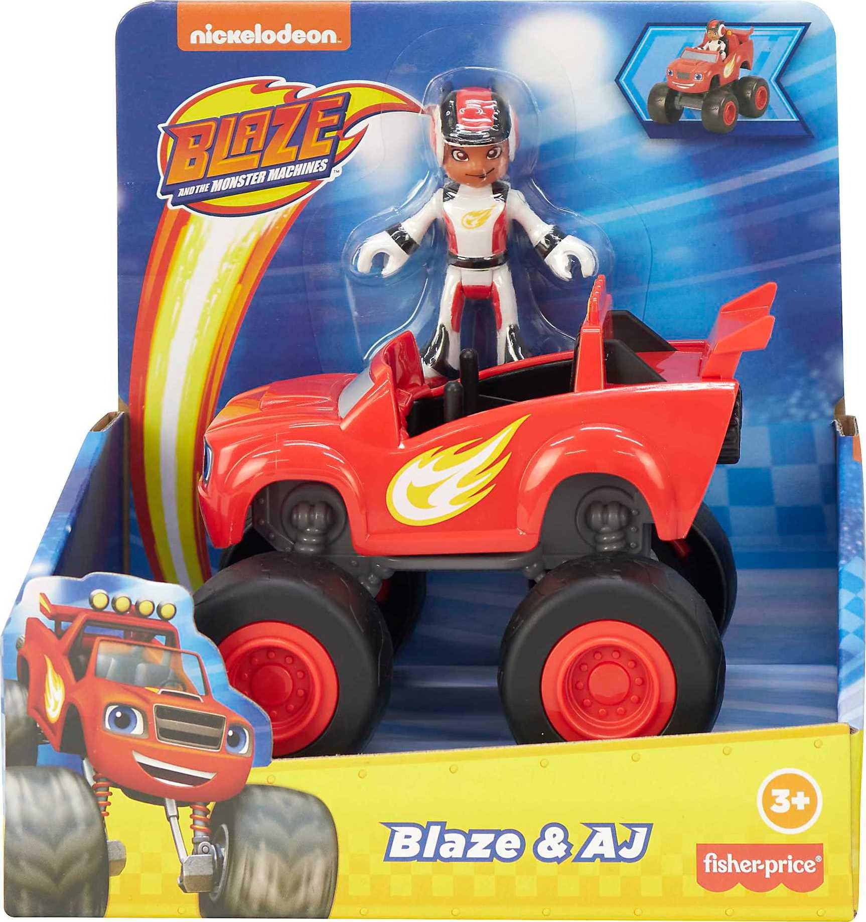Fisher-Price preschool toy encourages curious hands-on exploration with Blaze.