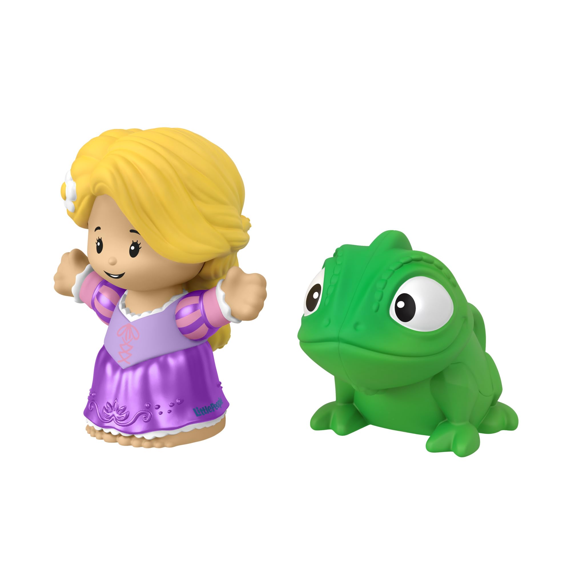 Fisher-Price Rapunzel and Pascal figures with detailed costumes spark colorful play