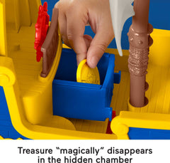 Fisher-Price spyglass accessory supports imaginative scouting and treasure finding.