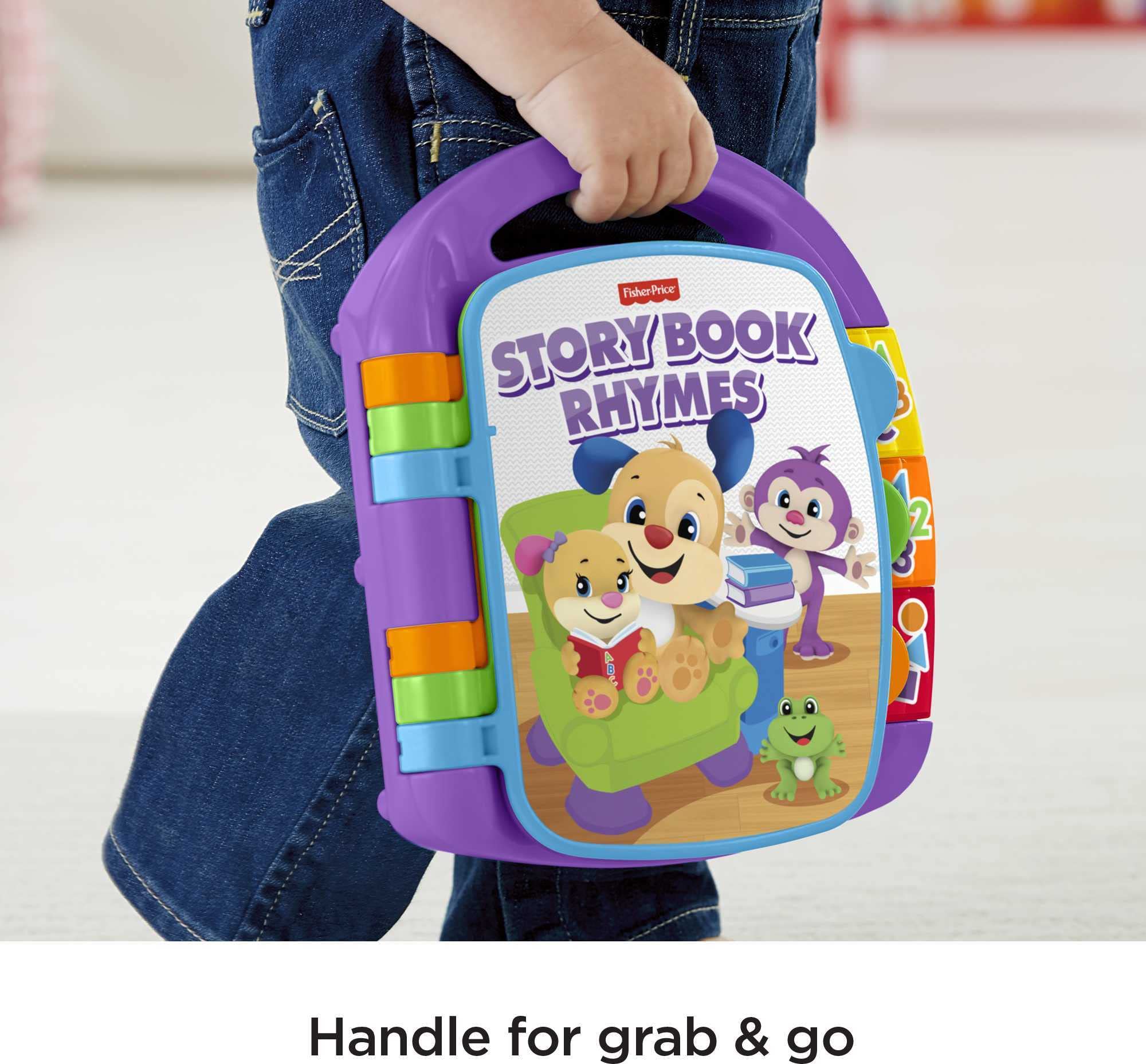Fisher-Price Storybook Rhymes easy grasp handle for portable fun