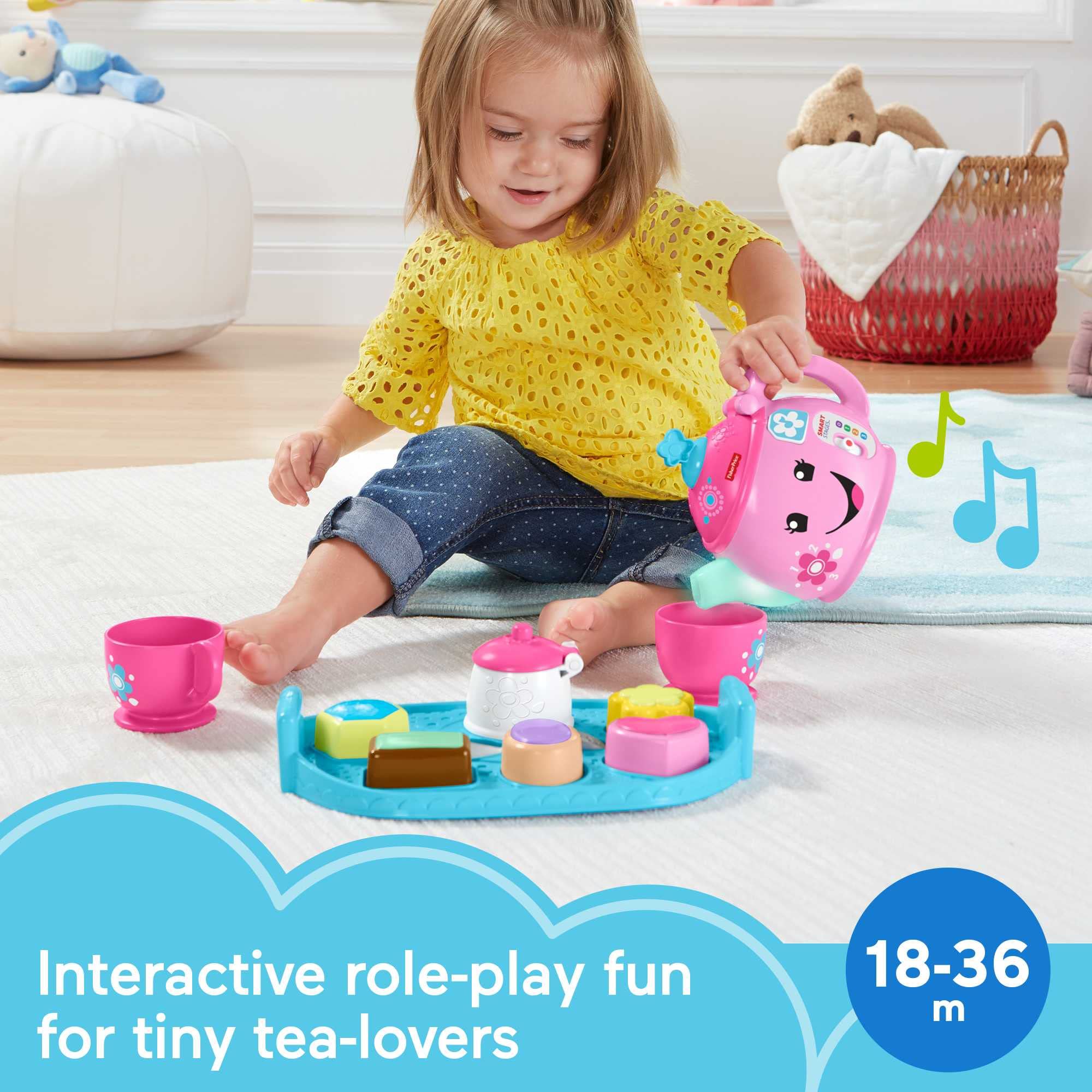 Fisher-Price Sweet Manners tea cups paired for sharing pretend tea time.