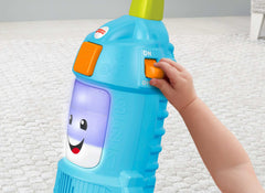Fisher-Price vacuum toy with tilt-adjustable handle for comfy play