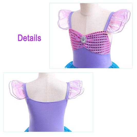 Fishkidtail Mermaid accessories set view, completes a colorful party-ready look