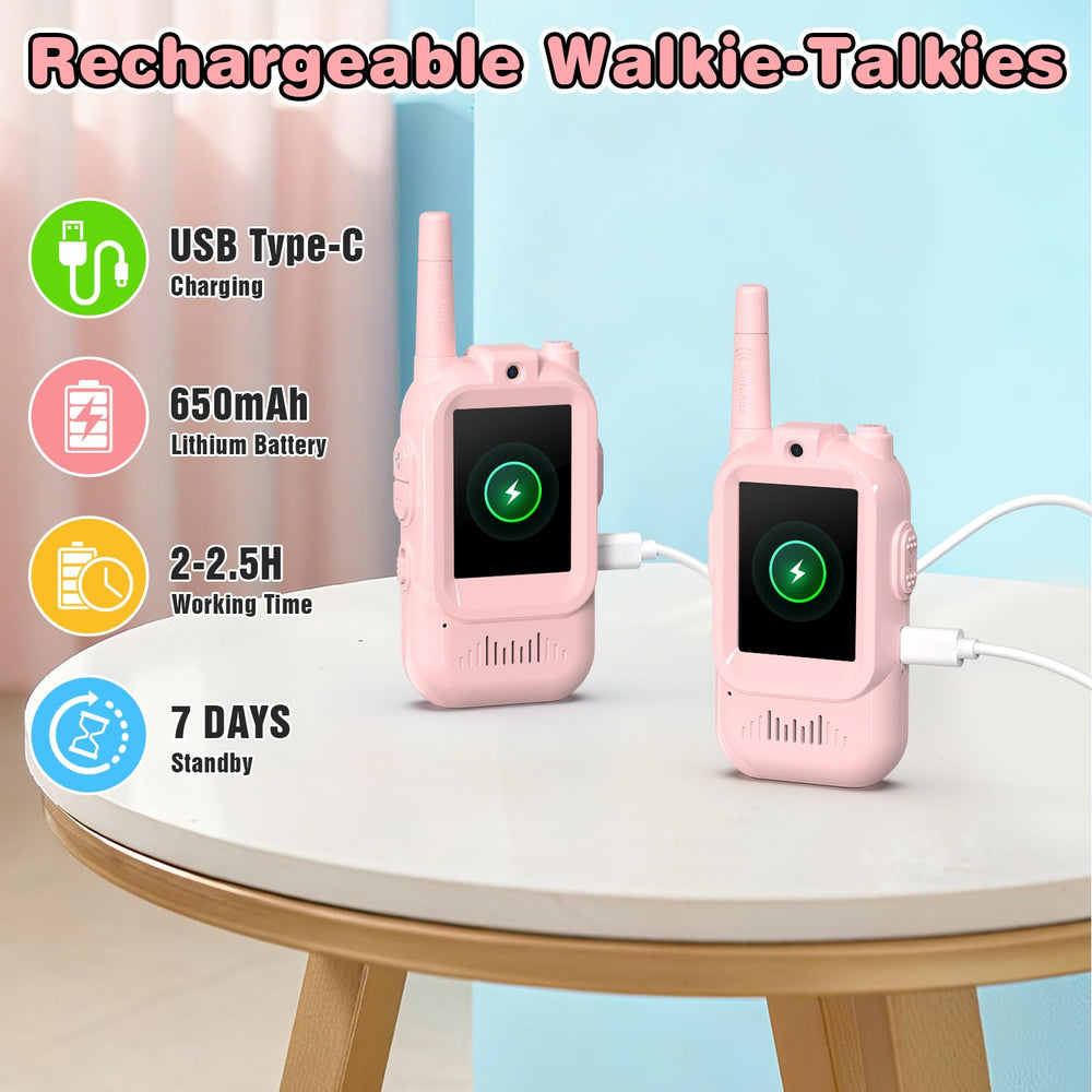 FISHOAKY pair compares two devices for private indoor outdoor play across a playground.