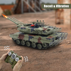 Fistone 1/24 RC Battle Tank 2.4GHz remote for smooth control