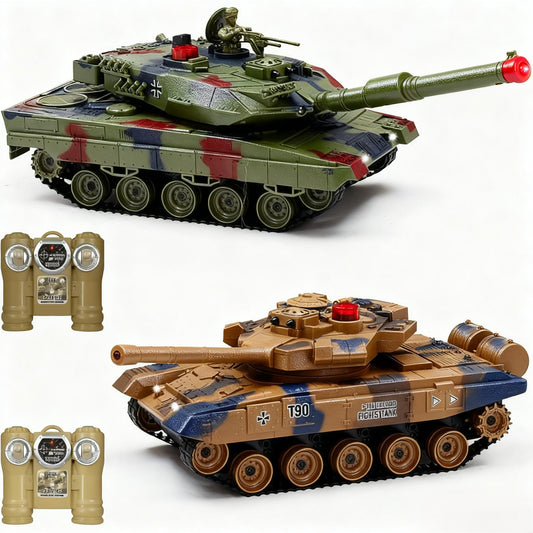 Fistone 1/24 RC Battle Tank T90 front view showing rugged battle-ready design