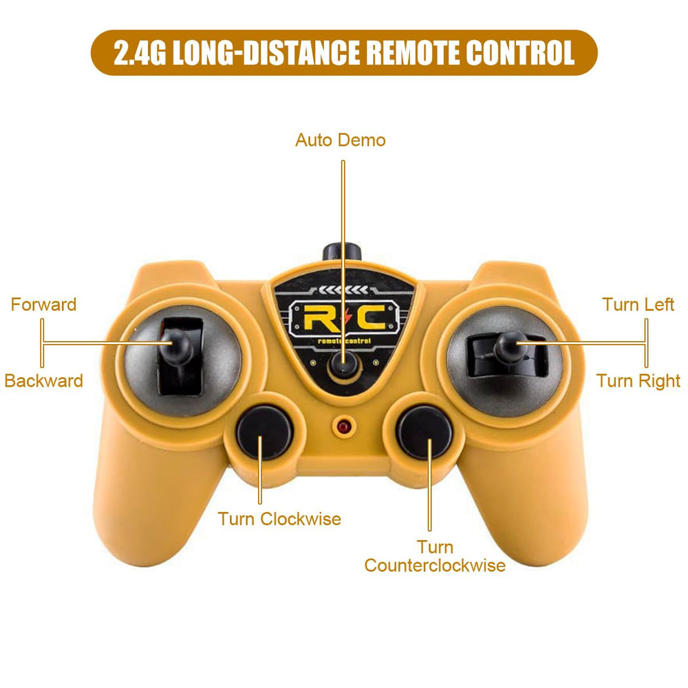 Fistone RC cement mixer truck battery compartment open reveals easy battery swap.