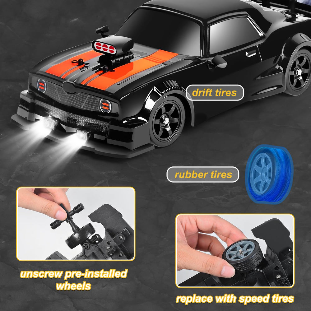 Fistone RC drift car LED lights designed for night driving and visibility.