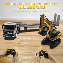 Fistone RC excavator bucket action close-up demonstrates precise control for construction pretend play