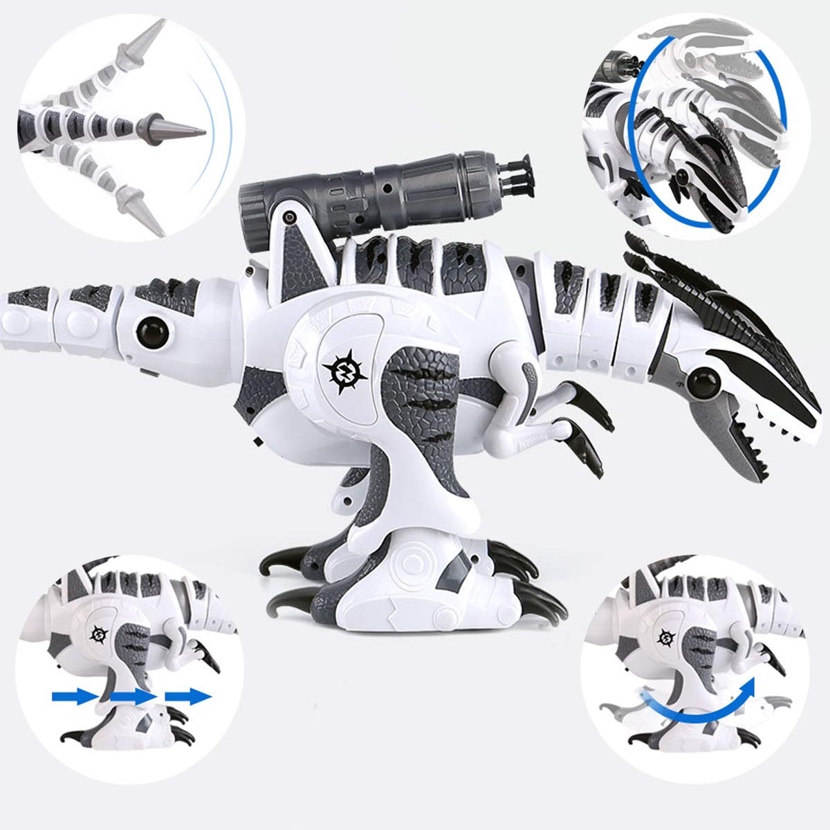 Fistone RC Robot Dinosaur fight mode activated for energetic pretend battles.
