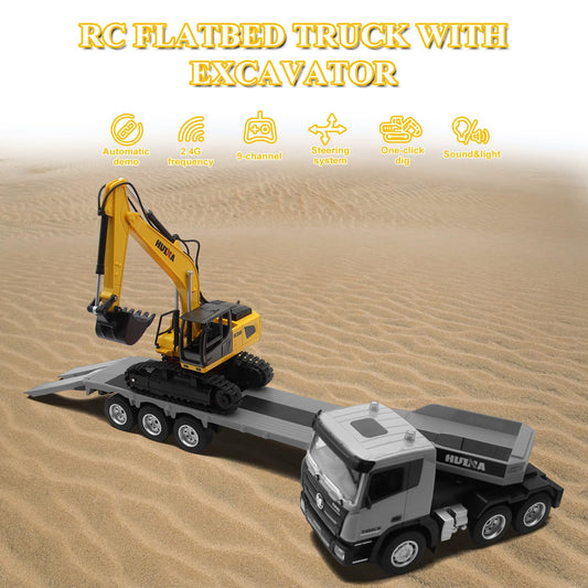 Fistone RC semi-truck detachable trailer view shows versatile towing and extended play options