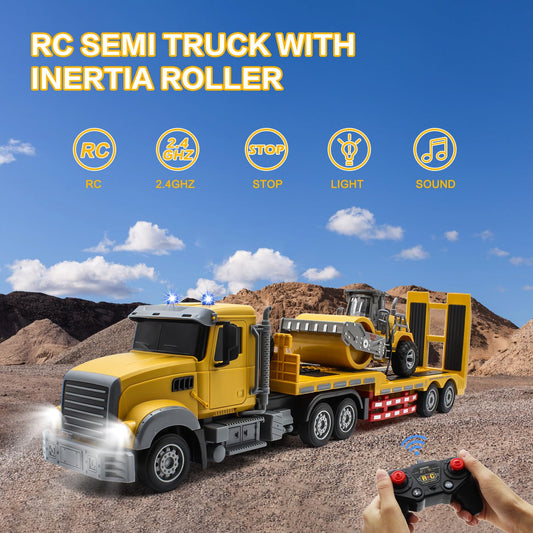 Fistone inertia loader demonstrates versatile towing with toy vehicles.