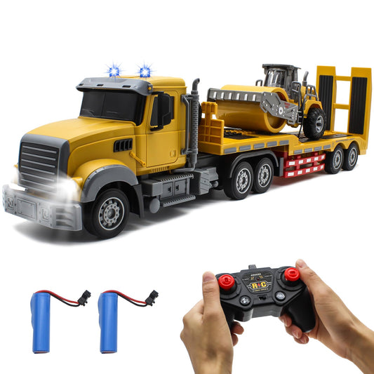Fistone RC semi-truck with trailer for immersive, imaginative play.