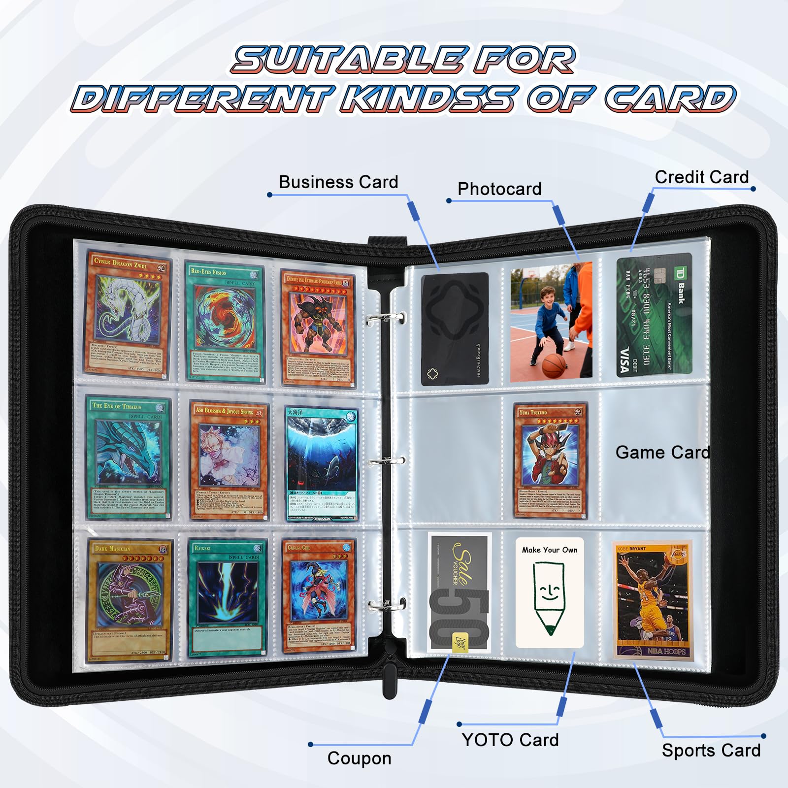 FITNISSFTW binder displaying 1008-card capacity for growing collections