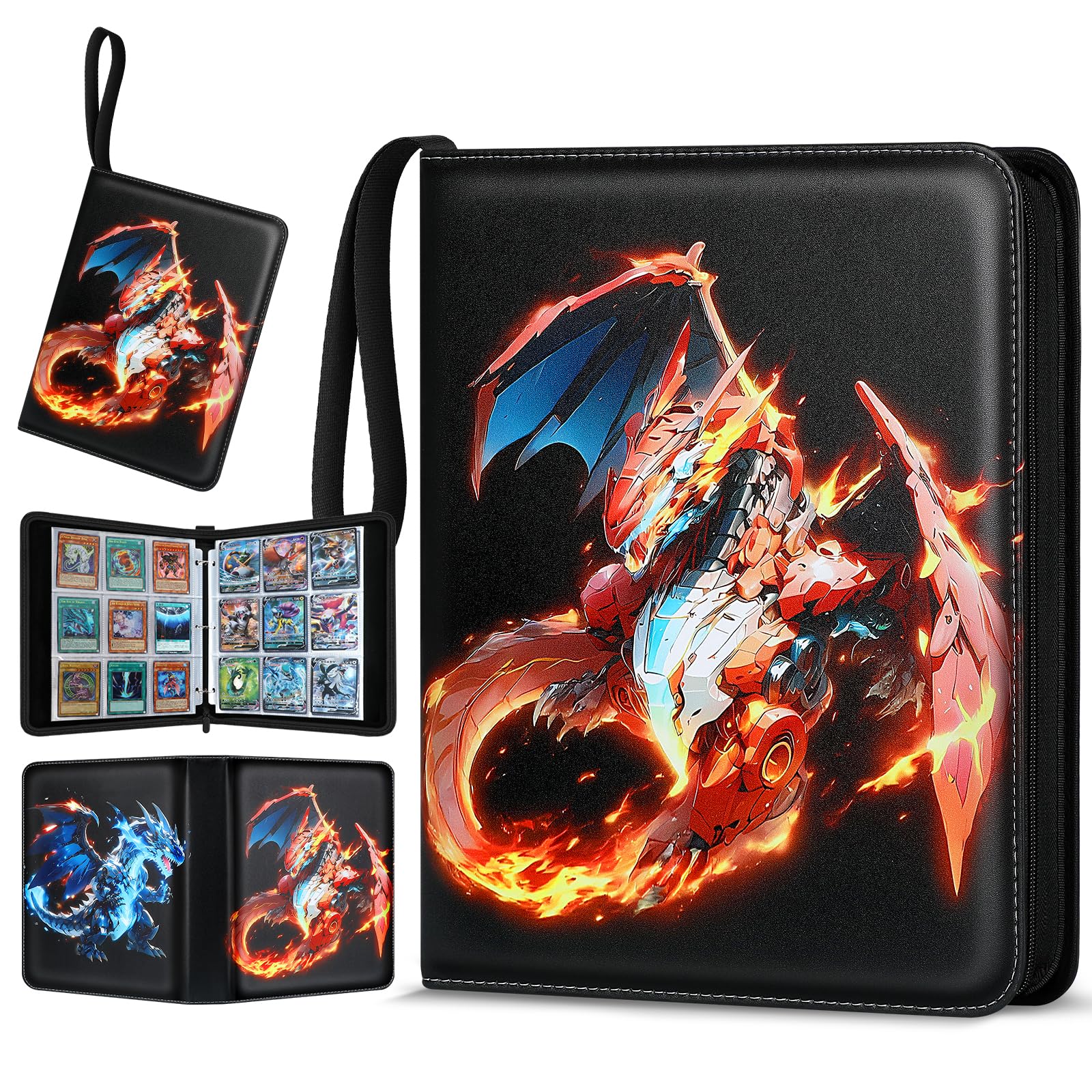 FITNISSFTW trading card binder cover with protective PU leather for travel