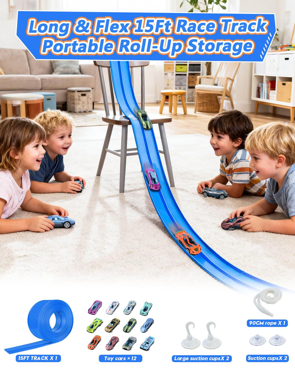 FITNOVO portable racetrack folds for travel and storage.