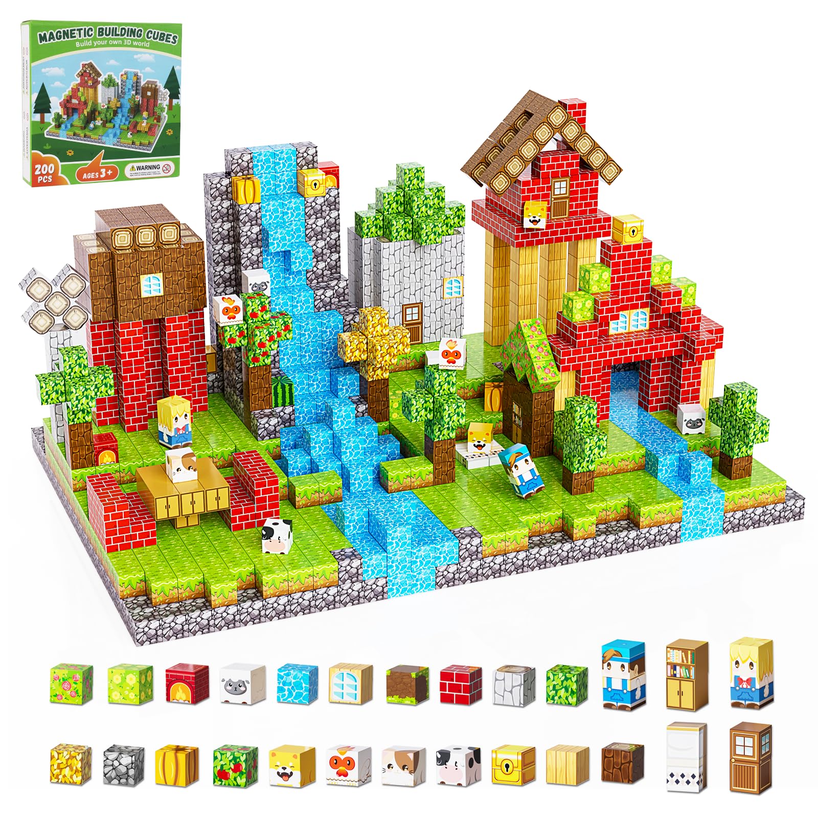 Fitrobust 200pcs magnetic building blocks enable hands-on creativity and early STEM skills.