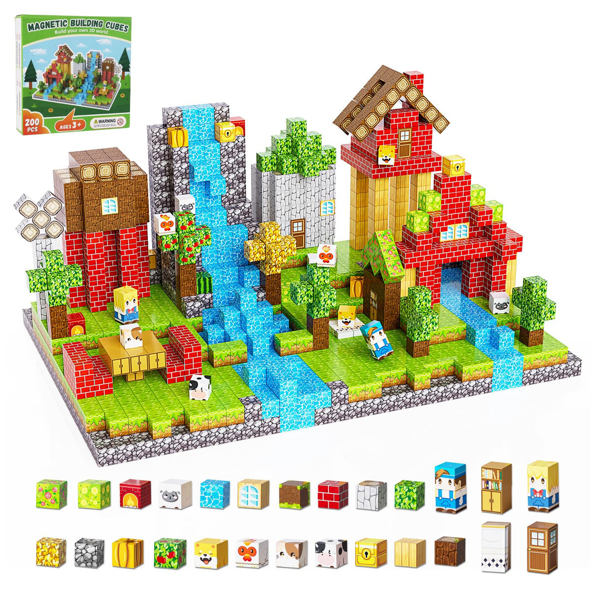 Fitrobust 200pcs magnetic building blocks enable hands-on creativity and early STEM skills.