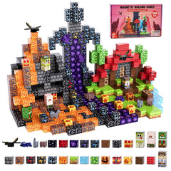 Fitrobust forest-theme magnetic blocks in action to support imaginative play.