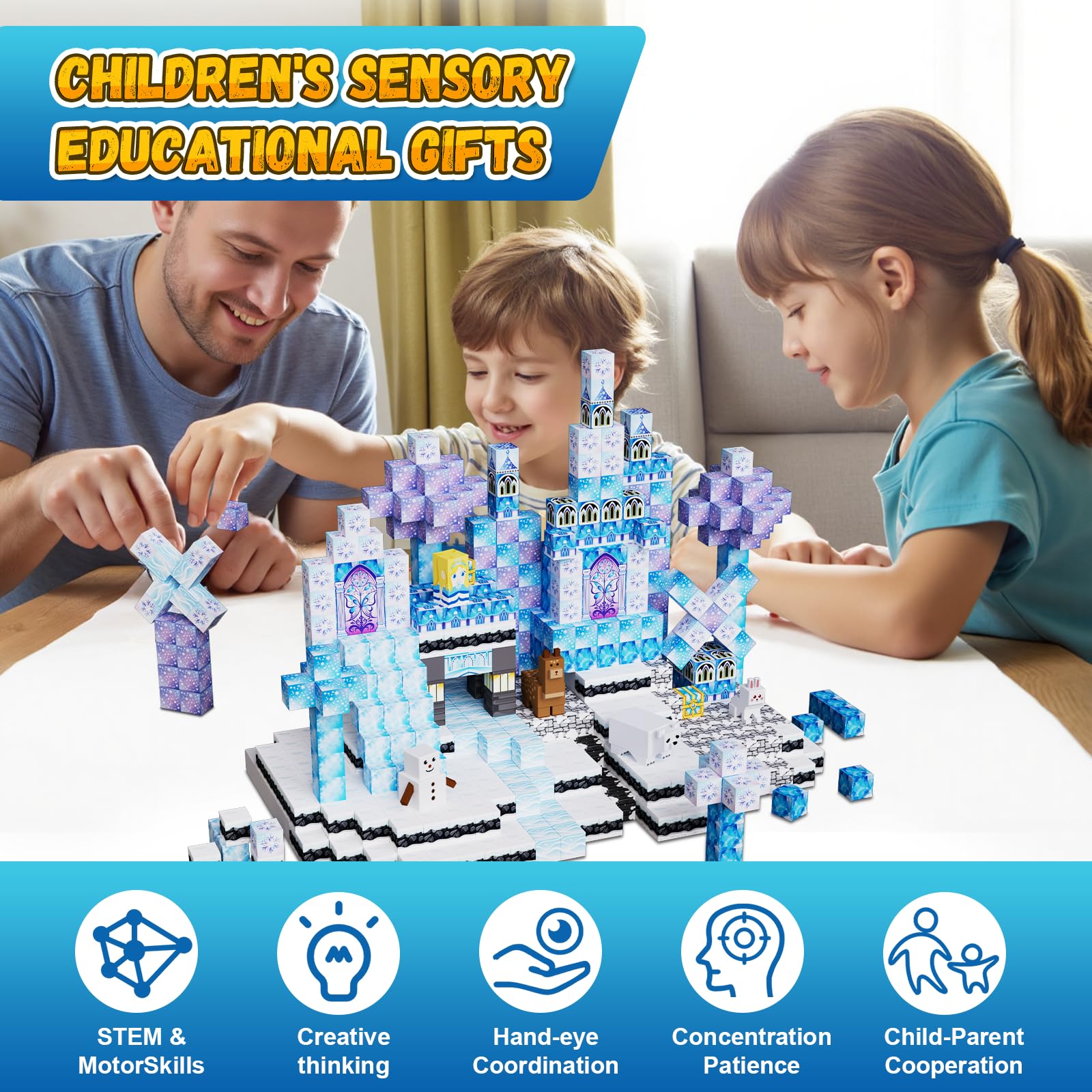 Fitrobust magnetic tiles for STEM exploration and teamwork