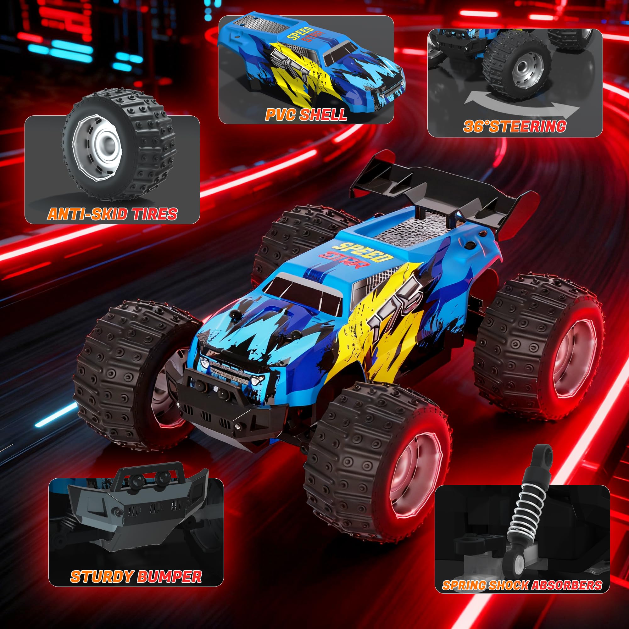 Fitrobust USB charging cable included with the RC car setup.