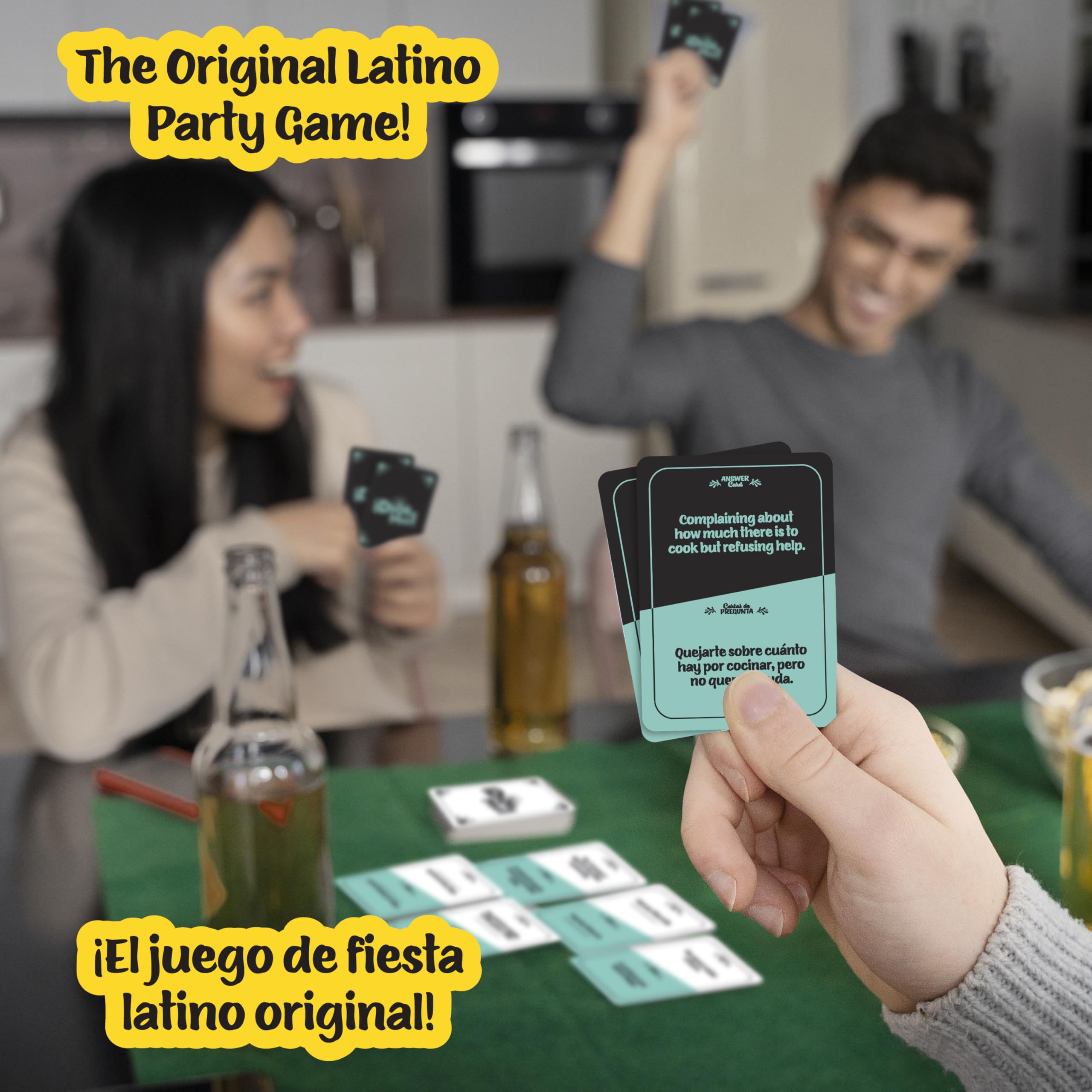FITZ Dios Mio card deck open with bilingual cards, ideal for practice and laughs