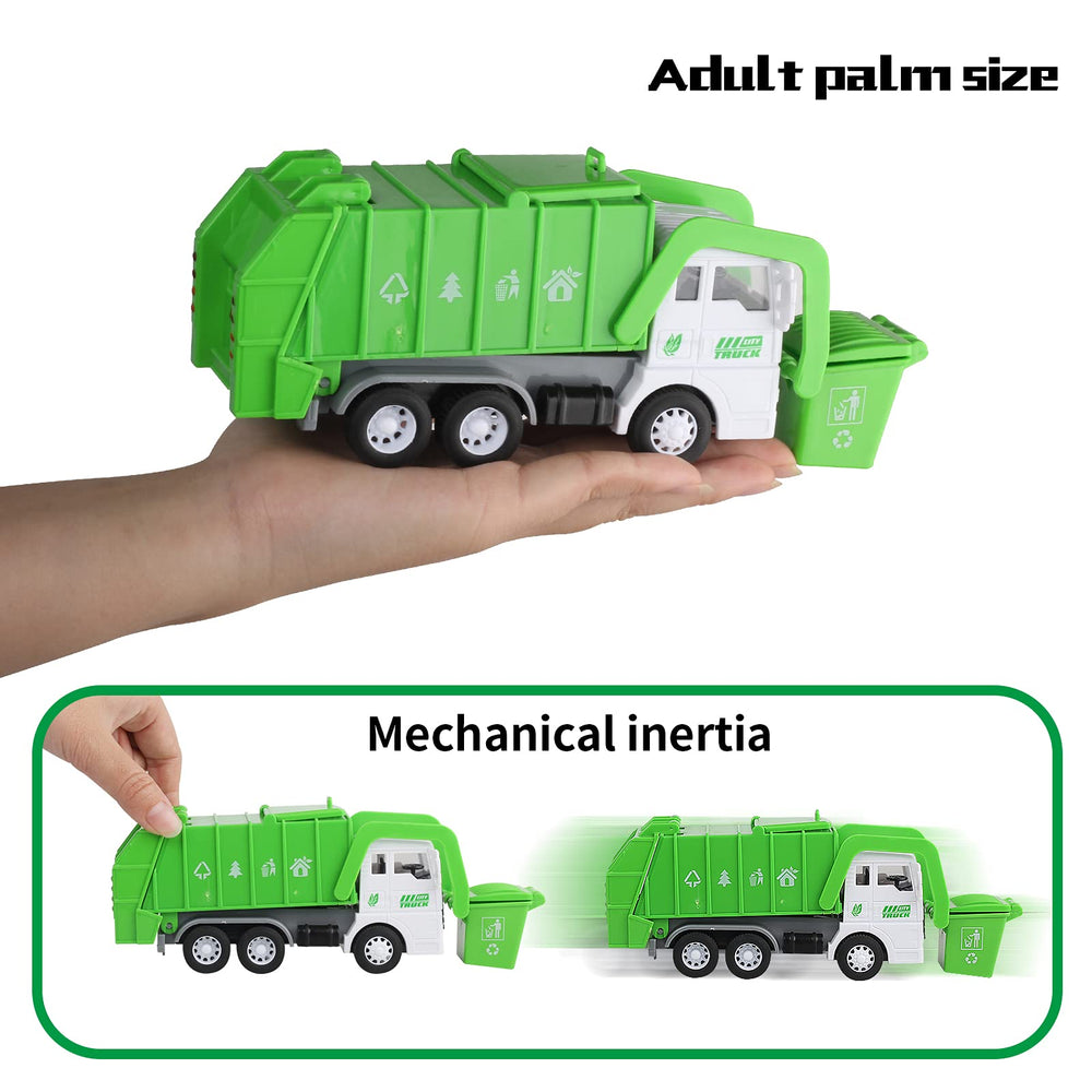 FIVEDAOGANG sanitation truck toy provides durable safe toddler play.