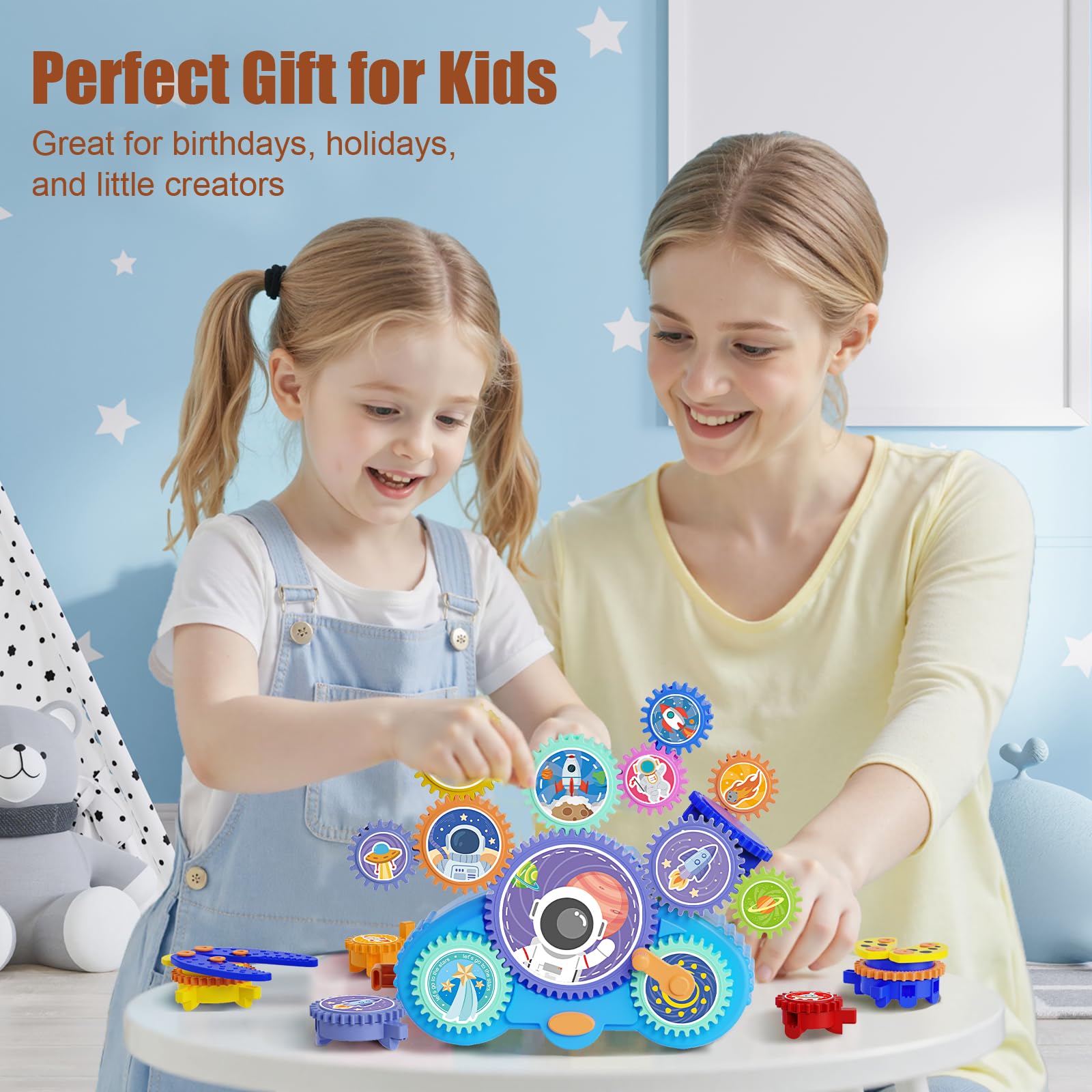Fivoro gear toy makes an educational gift for birthdays and holidays.