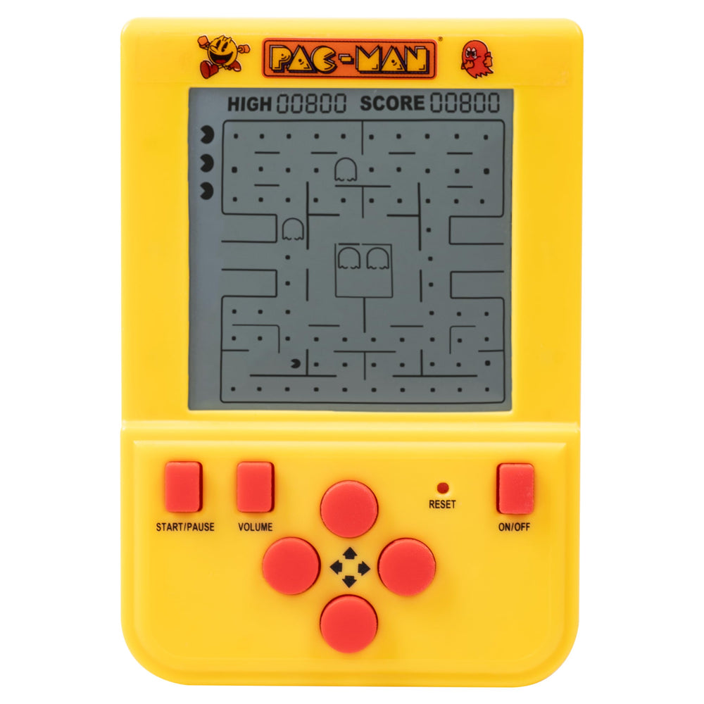 Fizz Creations Pac-Man mini arcade keychain front view with classic LCD gameplay