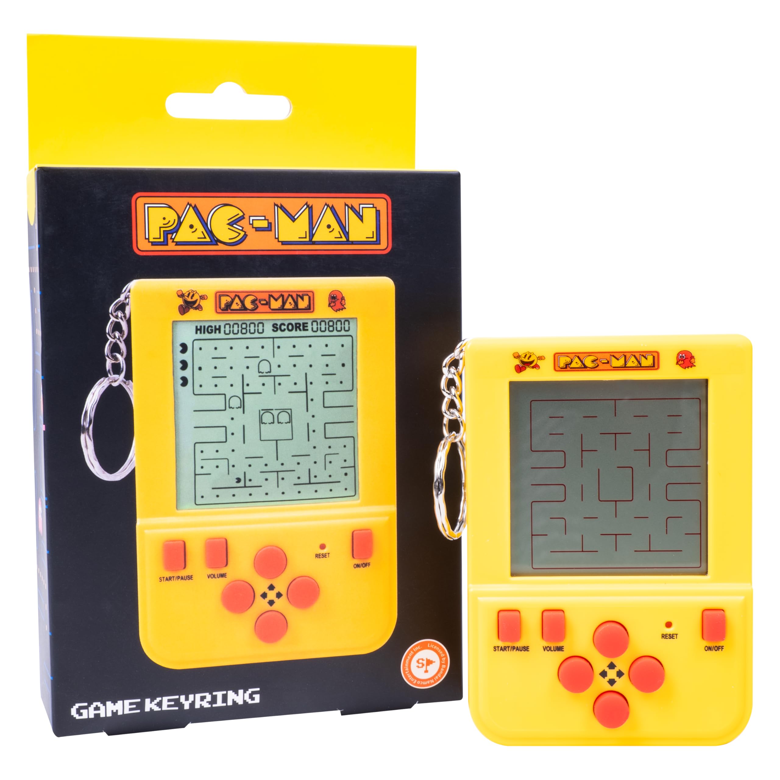 Fizz Creations Pac-Man mini arcade keychain side view shows retro visuals