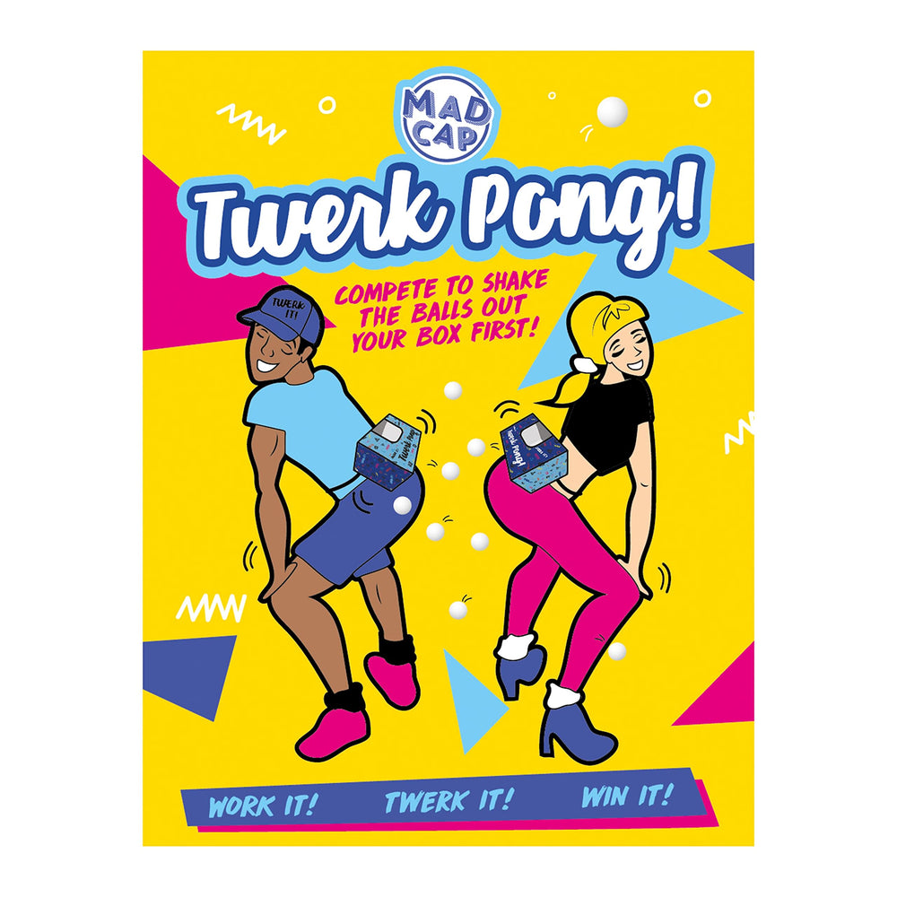 Fizz Creations Twerk Pong game boxes ready for quick setup and party play.