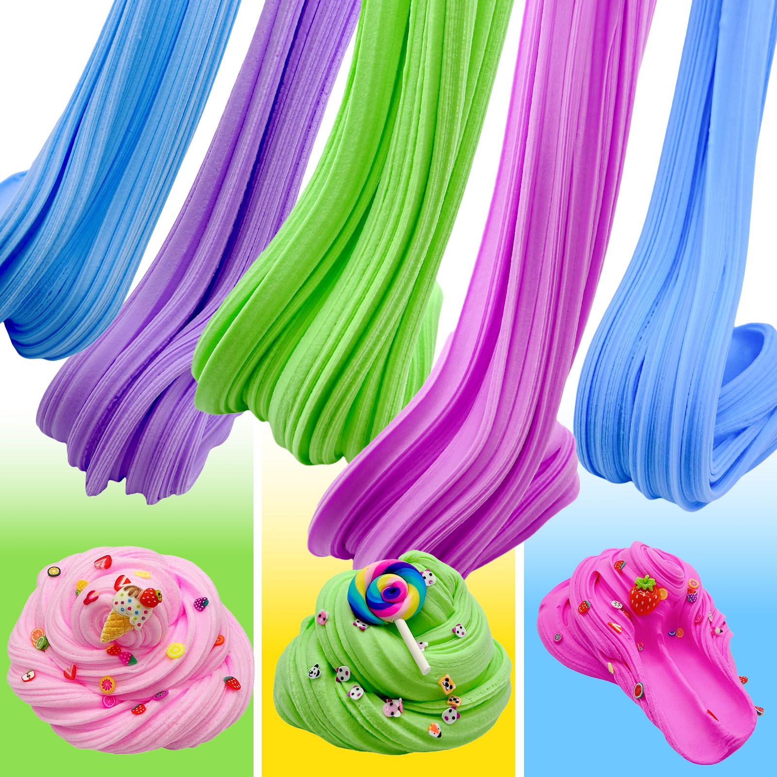 FJAZUFSA slime kit with multiple colors supports hands-on learning