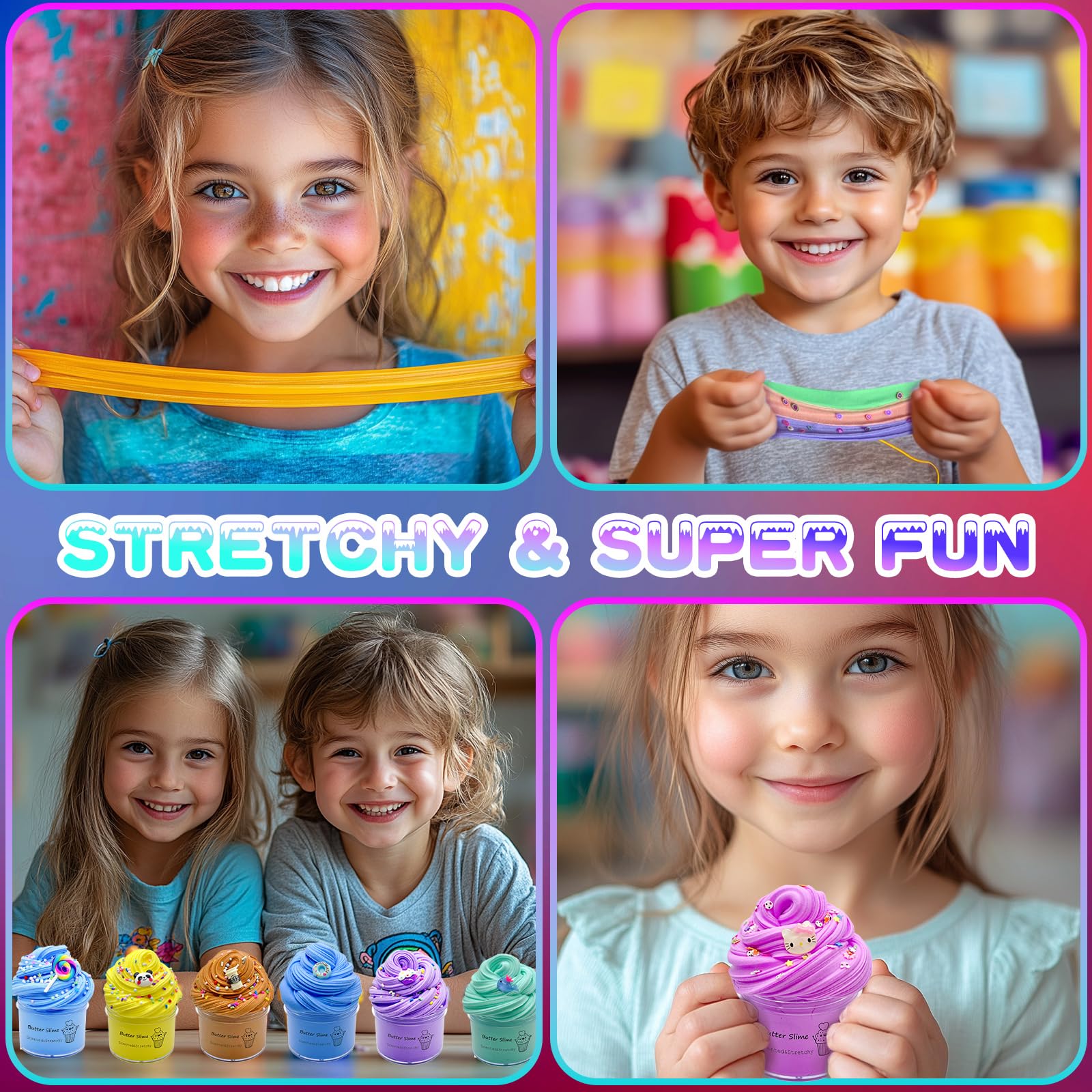 FJAZUFSA butter slime with non-sticky texture ideal for crafts