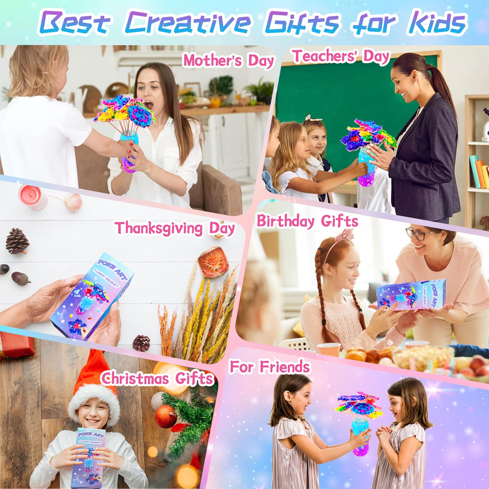 FJBICODA poke art activity ideal for party or family crafts