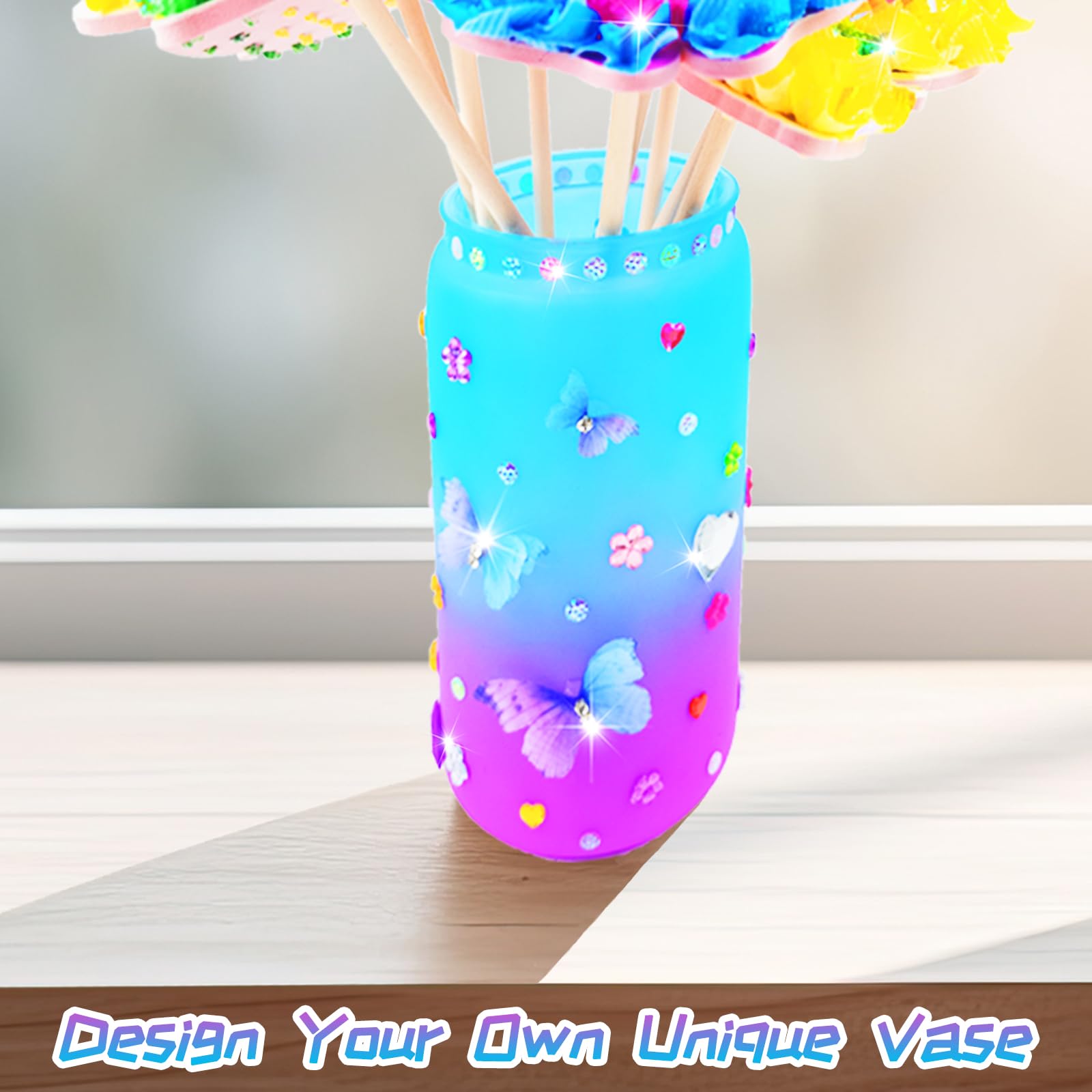 FJBICODA poke art vase centerpiece enhances room decor