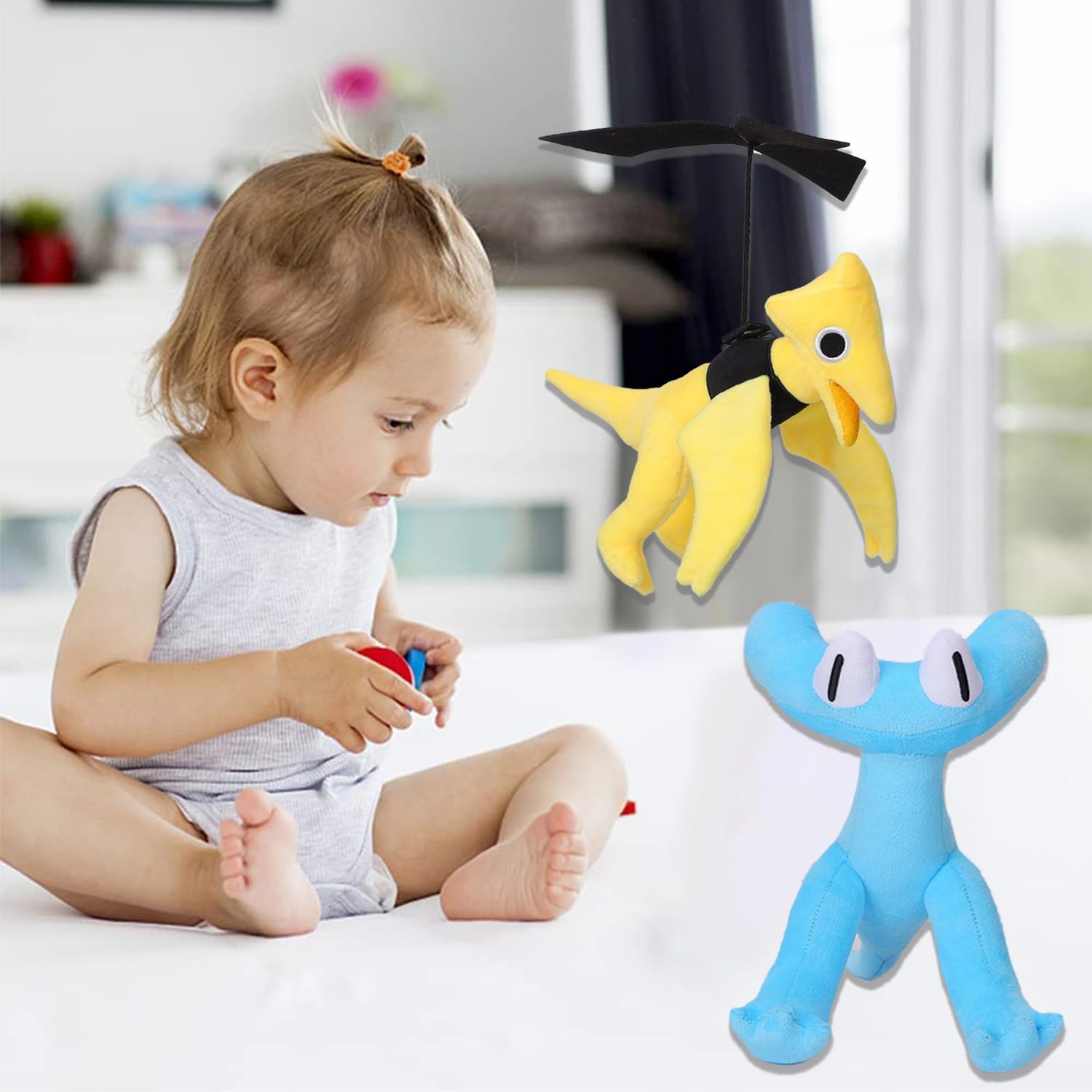 FJFFJF rainbow plush with funny design, ideal for imaginative play.