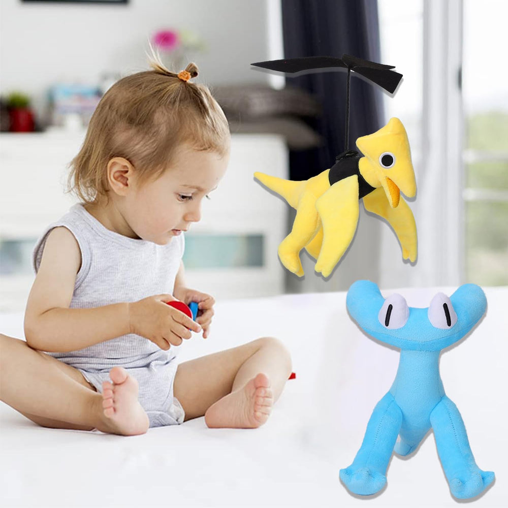 FJFFJF rainbow plush with funny design, ideal for imaginative play.