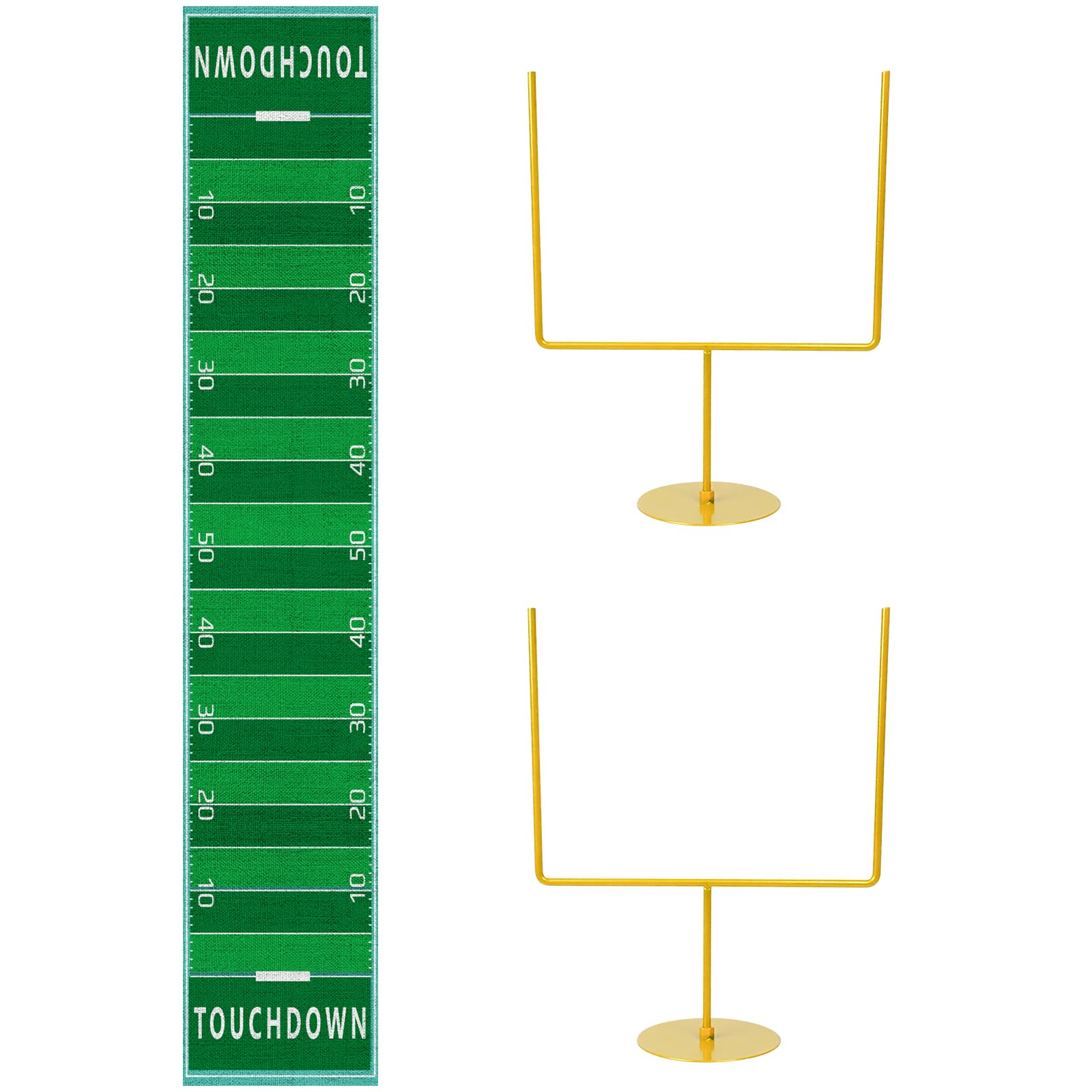 Fjoron football table runner adds vivid field ambiance to party tables.