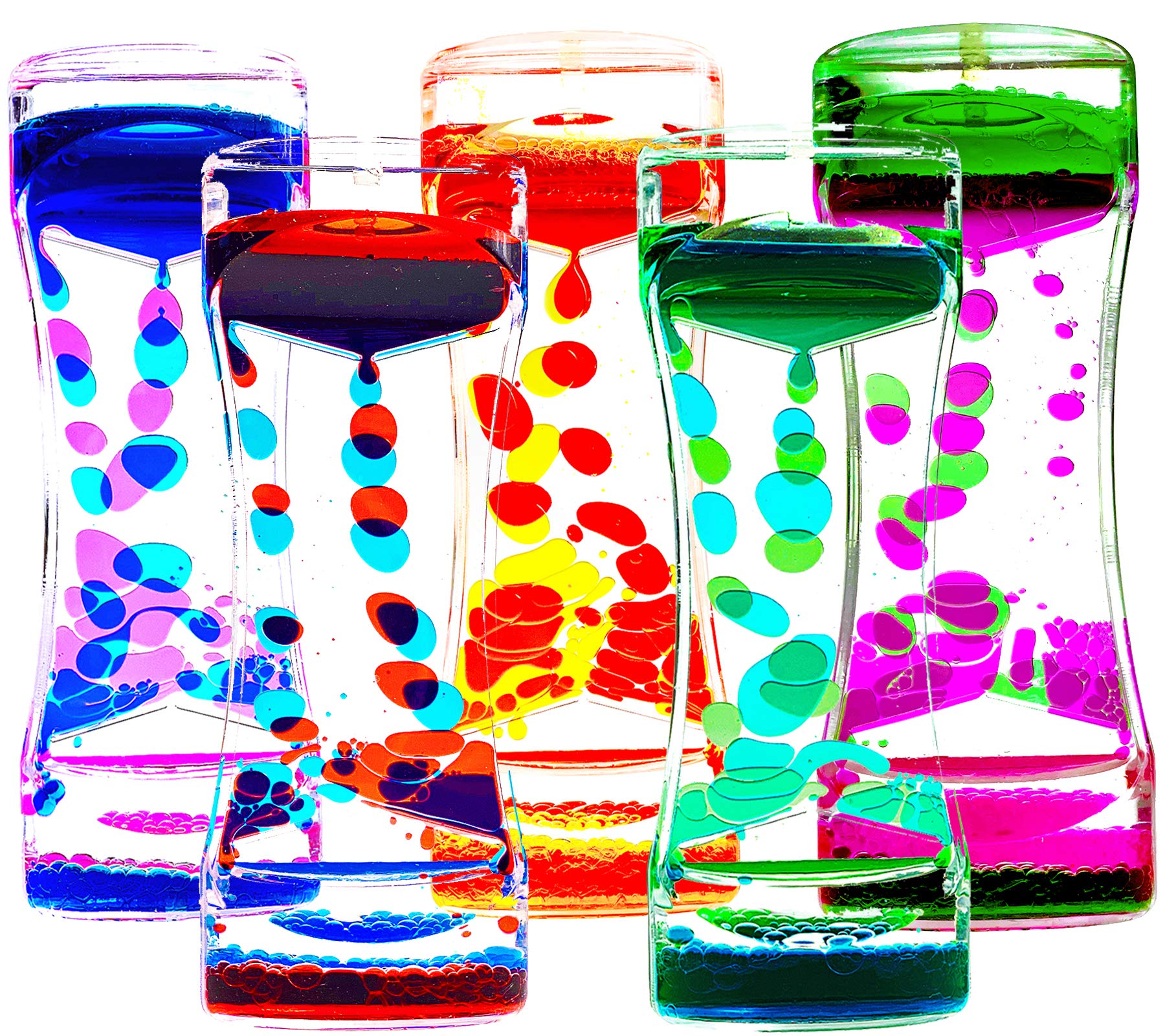 FKYTION liquid motion bubbler timer on desk for calming focus.