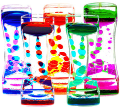 FKYTION liquid motion bubbler timer on desk for calming focus.