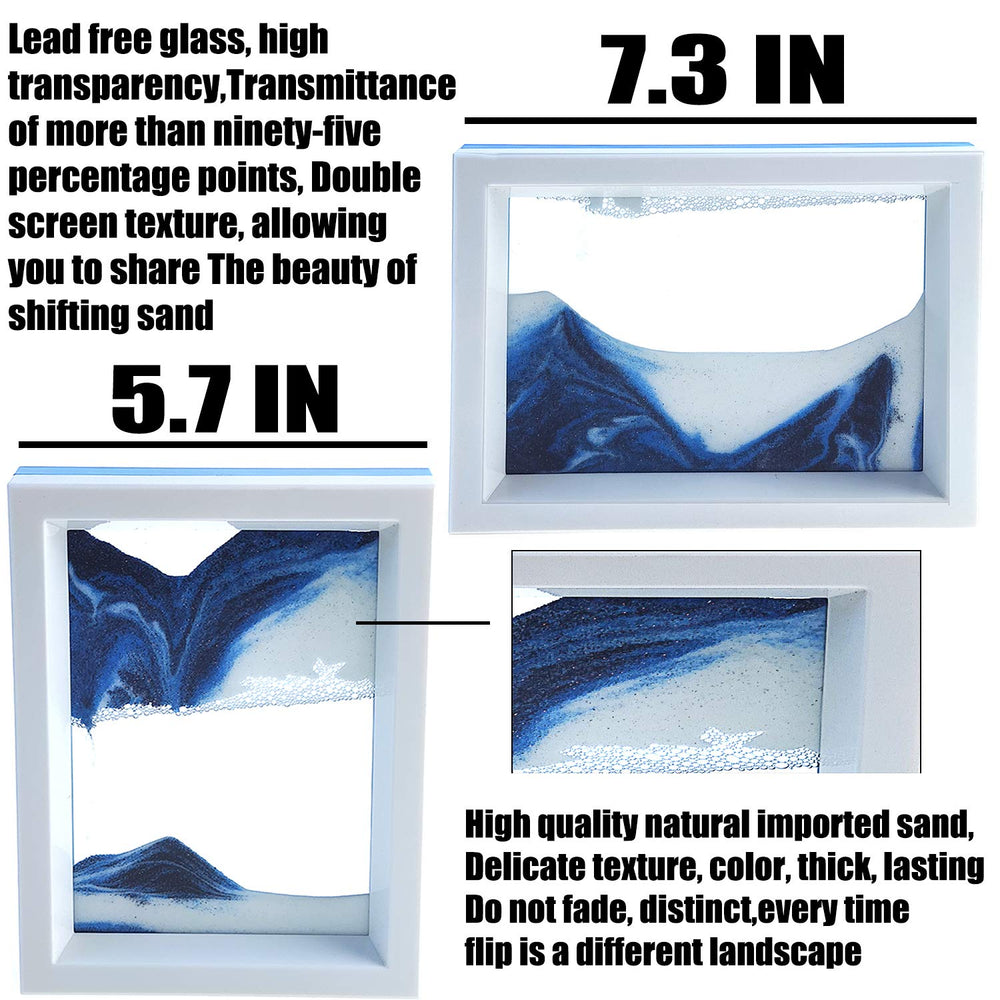 FKYTION moving sand art picture diamond penguin highlights meditative patterns for calm evenings