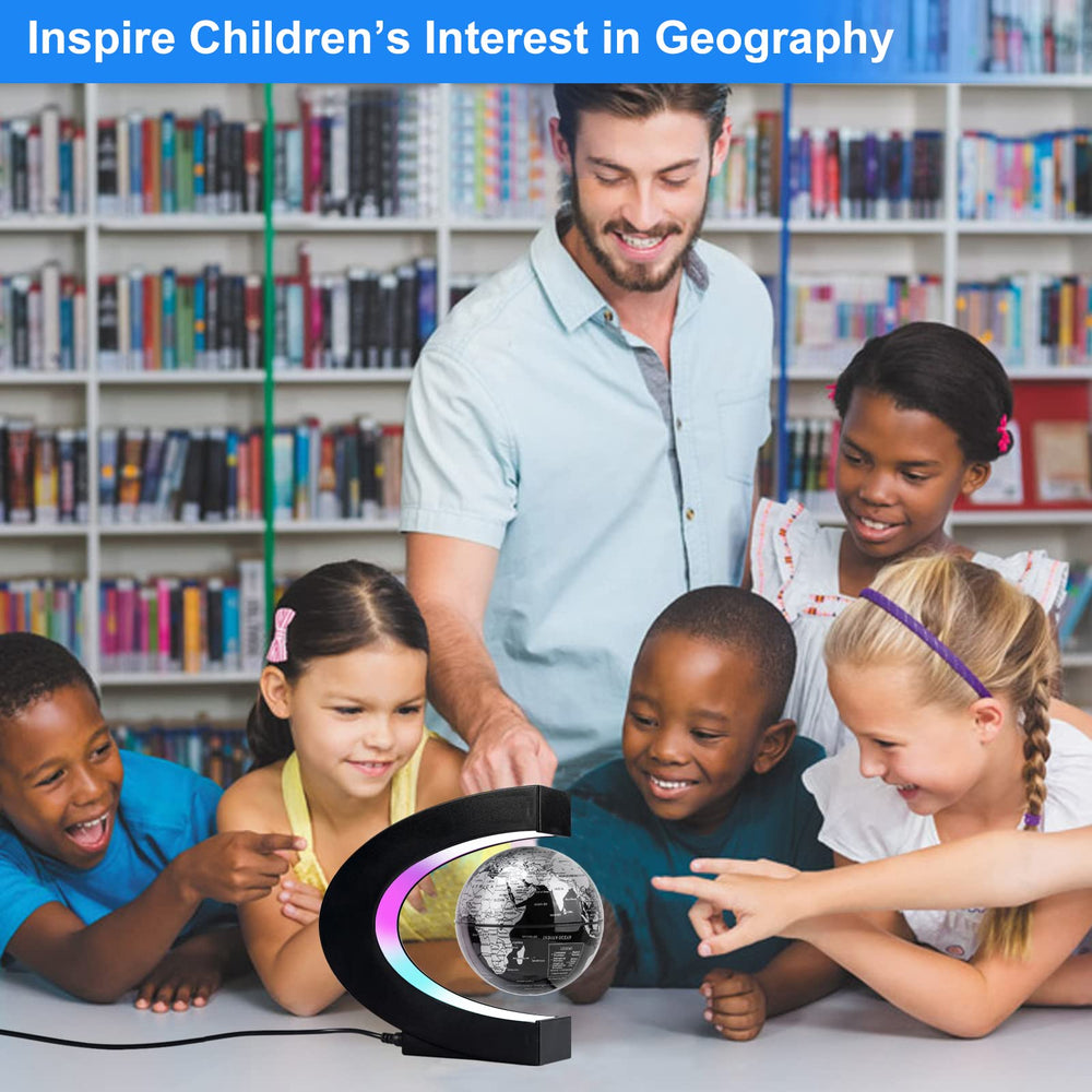 Flagest 3.3-inch sphere levitating globe showcases precise details while hovering gracefully.