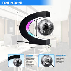 Flagest floating globe with LED lights enhances learning and creates a captivating office focal point.