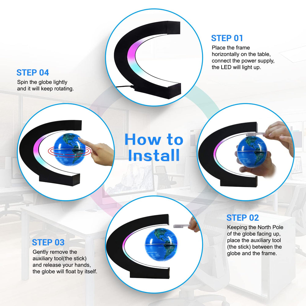 Flagest magnetic levitation setup is quick to install for instant wonder