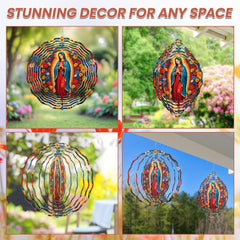 FLAGWIX Gift for mom or grandma wind spinner celebrating faith and garden.